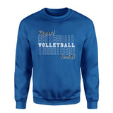 Custom Volleyball on a Sweatshirt With Mascot and Volleyball Player Name on a Sweatshirt