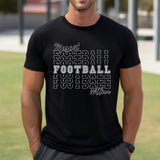 Custom Football Shirt With Mascot and Football Player Name on a Unisex T-Shirt