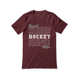 Custom Hockey Shirt With Mascot and Hockey Player Name on a Unisex T-Shirt