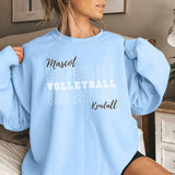 Custom Volleyball on a Sweatshirt With Mascot and Volleyball Player Name on a Sweatshirt