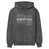 Custom Basketball on a Sweatshirt With Mascot and Basketball Player Name on a Hoodie