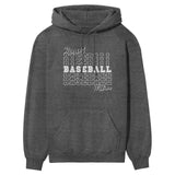 Custom Baseball on a Sweatshirt With Mascot and Baseball Player Name on a Hoodie