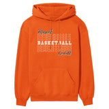 Custom Basketball on a Sweatshirt With Mascot and Basketball Player Name on a Hoodie