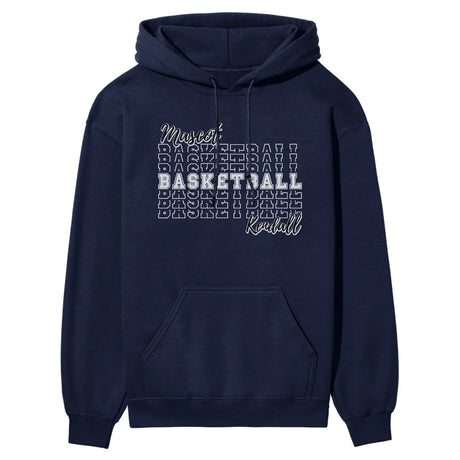 Custom Basketball on a Sweatshirt With Mascot and Basketball Player Name on a Hoodie