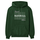 Custom Baseball on a Sweatshirt With Mascot and Baseball Player Name on a Hoodie