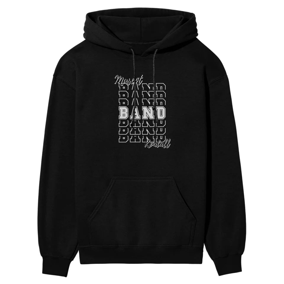 Custom Band on a Sweatshirt With Mascot and Musician Name on a Hoodie