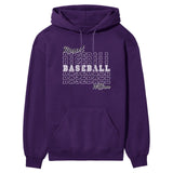 Custom Baseball on a Sweatshirt With Mascot and Baseball Player Name on a Hoodie