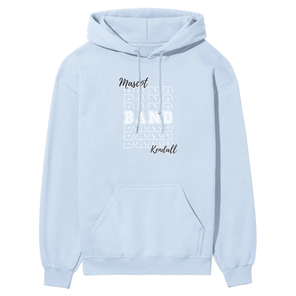 Custom Band on a Sweatshirt With Mascot and Musician Name on a Hoodie