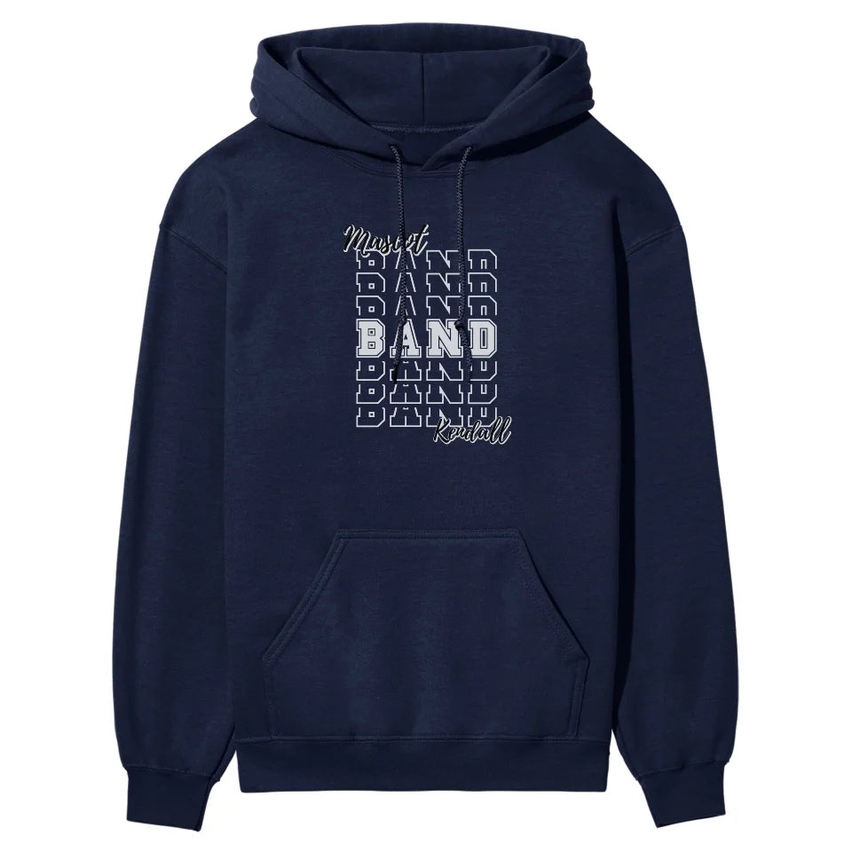 Custom Band on a Sweatshirt With Mascot and Musician Name on a Hoodie