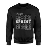 Custom Sprint on a Sweatshirt With Mascot and Sprinter Name on a Sweatshirt