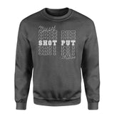 Custom Shot put on a Sweatshirt With Mascot and Shot putter Name on a Sweatshirt