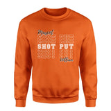 Custom Shot put on a Sweatshirt With Mascot and Shot putter Name on a Sweatshirt