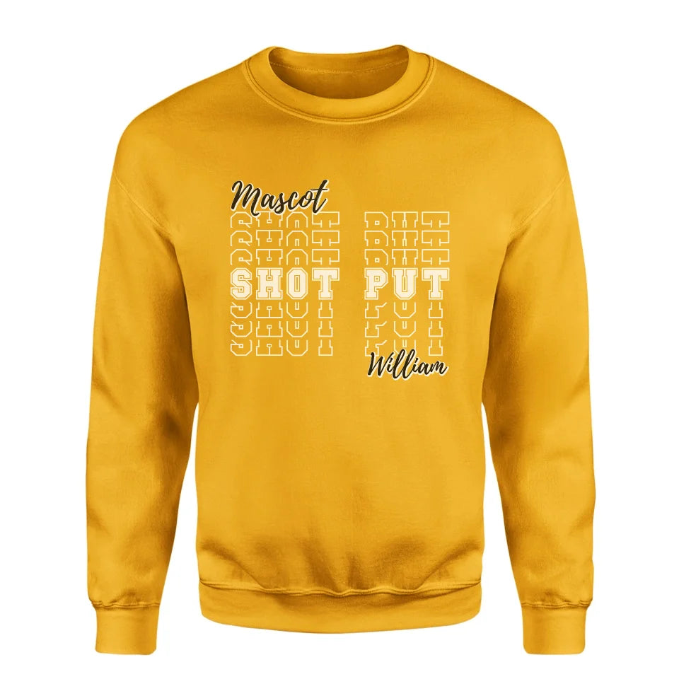 Custom Shot put on a Sweatshirt With Mascot and Shot putter Name on a Sweatshirt