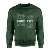 Custom Shot put on a Sweatshirt With Mascot and Shot putter Name on a Sweatshirt