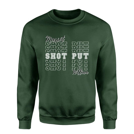 Custom Shot put on a Sweatshirt With Mascot and Shot putter Name on a Sweatshirt