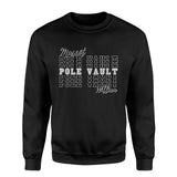 Custom Pole Vault on a Sweatshirt With Mascot and Pole Vaulter Name on a Sweatshirt