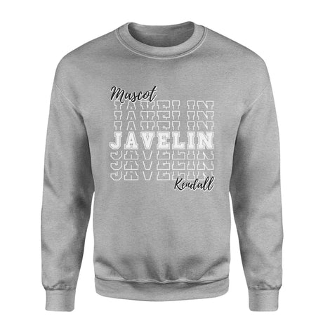 Custom Javelin on a Sweatshirt With Mascot and Javelin Thrower Name on a Sweatshirt