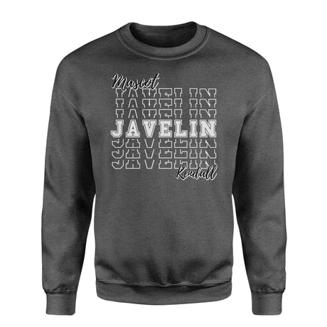 Custom Javelin on a Sweatshirt With Mascot and Javelin Thrower Name on a Sweatshirt