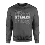 Custom Hurdles on a Sweatshirt With Mascot and Hurdler Name on a Sweatshirt