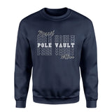 Custom Pole Vault on a Sweatshirt With Mascot and Pole Vaulter Name on a Sweatshirt