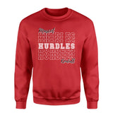 Custom Hurdles on a Sweatshirt With Mascot and Hurdler Name on a Sweatshirt