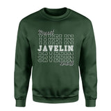 Custom Javelin on a Sweatshirt With Mascot and Javelin Thrower Name on a Sweatshirt