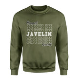 Custom Javelin on a Sweatshirt With Mascot and Javelin Thrower Name on a Sweatshirt