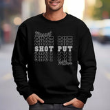 Custom Shot put on a Sweatshirt With Mascot and Shot putter Name on a Sweatshirt