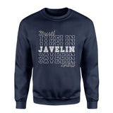 Custom Javelin on a Sweatshirt With Mascot and Javelin Thrower Name on a Sweatshirt