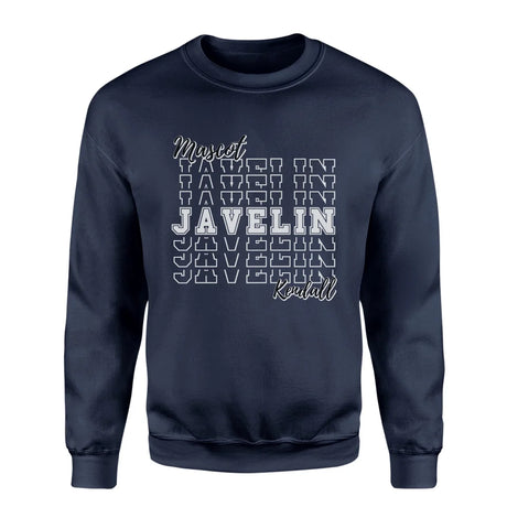 Custom Javelin on a Sweatshirt With Mascot and Javelin Thrower Name on a Sweatshirt