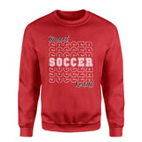 Custom Soccer on a Sweatshirt With Mascot and Soccer Player Name on a Sweatshirt