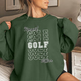 Custom Golf on a Sweatshirt With Mascot and Golfer Name on a Sweatshirt