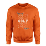 Custom Golf on a Sweatshirt With Mascot and Golfer Name on a Sweatshirt