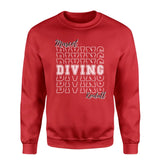 Custom Diving on a Sweatshirt With Mascot and Diver Name on a Sweatshirt