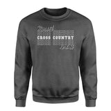 Custom Cross Country on a Sweatshirt With Mascot and Cross Country Runner Name on a Sweatshirt