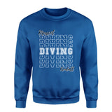 Custom Diving on a Sweatshirt With Mascot and Diver Name on a Sweatshirt