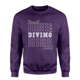 Custom Diving on a Sweatshirt With Mascot and Diver Name on a Sweatshirt