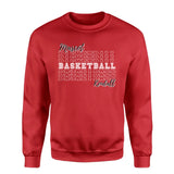 Custom Basketball on a Sweatshirt With Mascot and Basketball Player Name on a Sweatshirt