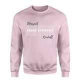 Custom Cross Country on a Sweatshirt With Mascot and Cross Country Runner Name on a Sweatshirt