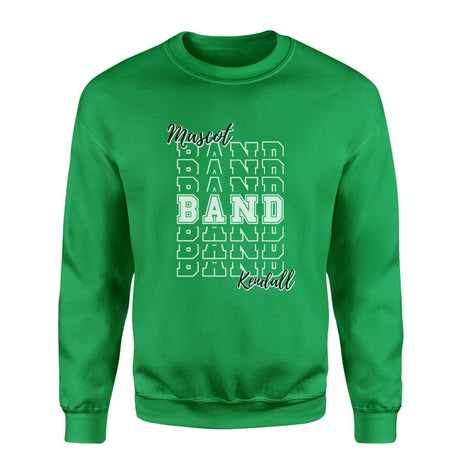 Custom Band on a Sweatshirt With Mascot and Musician Name on a Sweatshirt