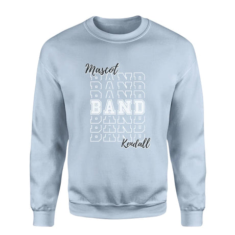 Custom Band on a Sweatshirt With Mascot and Musician Name on a Sweatshirt