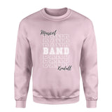 Custom Band on a Sweatshirt With Mascot and Musician Name on a Sweatshirt