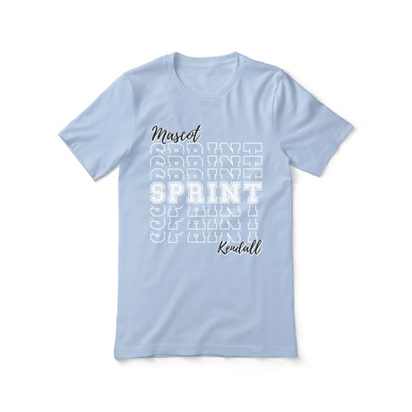 Custom Sprint Shirt With Mascot and Sprinter Name on a Unisex T-Shirt