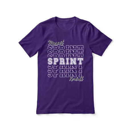 Custom Sprint Shirt With Mascot and Sprinter Name on a Unisex T-Shirt