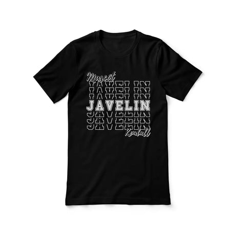 Custom Javelin Shirt With Mascot and Javelin Thrower Name on a Unisex T-Shirt