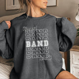 Custom Band on a Sweatshirt With Mascot and Musician Name on a Sweatshirt