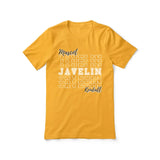 Custom Javelin Shirt With Mascot and Javelin Thrower Name on a Unisex T-Shirt