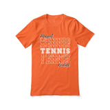 Custom Tennis Shirt With Mascot and Tennis Player Name on a Unisex T-Shirt