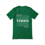 Custom Tennis Shirt With Mascot and Tennis Player Name on a Unisex T-Shirt