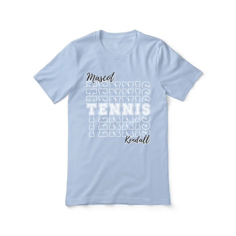 Custom Tennis Shirt With Mascot and Tennis Player Name on a Unisex T-Shirt